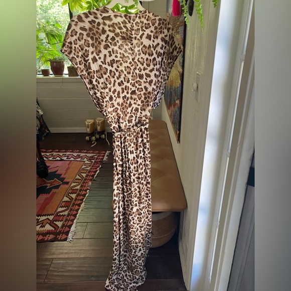 TYSA Garbo Wrap Dress in Leopard - Picture 3 of 5